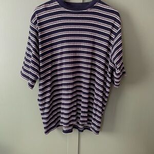 Lee Navy and White Striped Tee